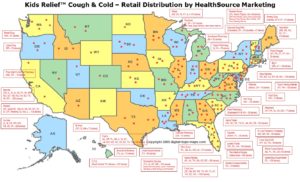 Kids Relief Retail Distribution Map